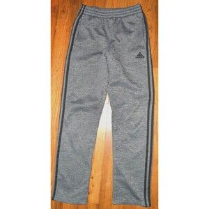 Adidas Boy’s Gray Fleece Lined Athletic Track Pants Size L (14/16)